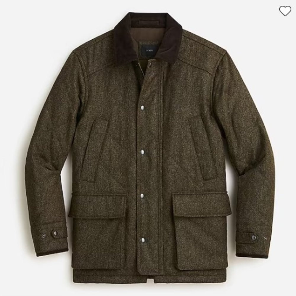 Quilted Highland Skye jacket in English wool NWT